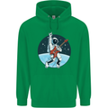 Space Rock Funny Astronaut Guitar Guitarist Mens 80% Cotton Hoodie Irish Green