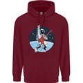 Space Rock Funny Astronaut Guitar Guitarist Mens 80% Cotton Hoodie Maroon