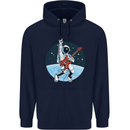 Space Rock Funny Astronaut Guitar Guitarist Mens 80% Cotton Hoodie Navy Blue