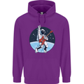 Space Rock Funny Astronaut Guitar Guitarist Mens 80% Cotton Hoodie Purple