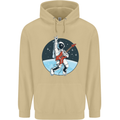 Space Rock Funny Astronaut Guitar Guitarist Mens 80% Cotton Hoodie Sand