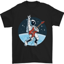 Space Rock Funny Astronaut Guitar Guitarist Mens T-Shirt Cotton Gildan Black