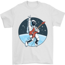 Space Rock Funny Astronaut Guitar Guitarist Mens T-Shirt Cotton Gildan White
