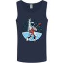 Space Rock Funny Astronaut Guitar Guitarist Mens Vest Tank Top Navy Blue
