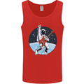 Space Rock Funny Astronaut Guitar Guitarist Mens Vest Tank Top Red