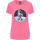 Space Rock Funny Astronaut Guitar Guitarist Womens Wider Cut T-Shirt Azalea