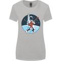 Space Rock Funny Astronaut Guitar Guitarist Womens Wider Cut T-Shirt Sports Grey