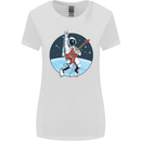 Space Rock Funny Astronaut Guitar Guitarist Womens Wider Cut T-Shirt White