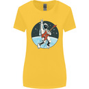 Space Rock Funny Astronaut Guitar Guitarist Womens Wider Cut T-Shirt Yellow