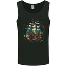 Space Ship Fantasy Galleon Sailing Sailor Mens Vest Tank Top Black