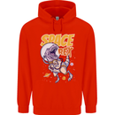 Space T-Rex Dinosaur Dino Astronaut Childrens Kids Hoodie Bright Red