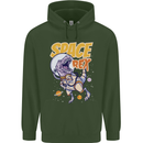 Space T-Rex Dinosaur Dino Astronaut Childrens Kids Hoodie Forest Green
