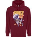 Space T-Rex Dinosaur Dino Astronaut Childrens Kids Hoodie Maroon