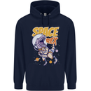 Space T-Rex Dinosaur Dino Astronaut Childrens Kids Hoodie Navy Blue
