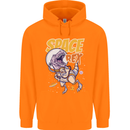 Space T-Rex Dinosaur Dino Astronaut Childrens Kids Hoodie Orange
