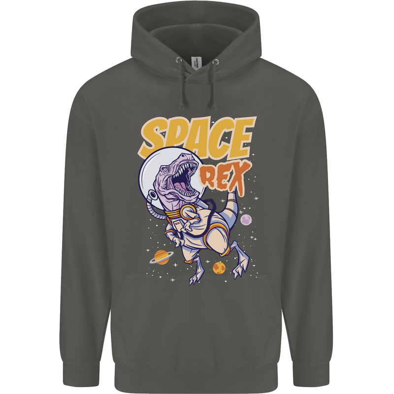 Space T-Rex Dinosaur Dino Astronaut Childrens Kids Hoodie Storm Grey