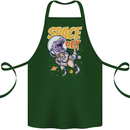 Space T-Rex Dinosaur Dino Astronaut Cotton Apron 100% Organic Forest Green