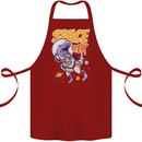 Space T-Rex Dinosaur Dino Astronaut Cotton Apron 100% Organic Maroon