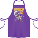 Space T-Rex Dinosaur Dino Astronaut Cotton Apron 100% Organic Purple