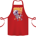 Space T-Rex Dinosaur Dino Astronaut Cotton Apron 100% Organic Red