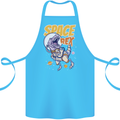 Space T-Rex Dinosaur Dino Astronaut Cotton Apron 100% Organic Turquoise