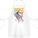 Space T-Rex Dinosaur Dino Astronaut Cotton Apron 100% Organic White