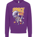 Space T-Rex Dinosaur Dino Astronaut Kids Sweatshirt Jumper Purple