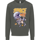 Space T-Rex Dinosaur Dino Astronaut Kids Sweatshirt Jumper Storm Grey