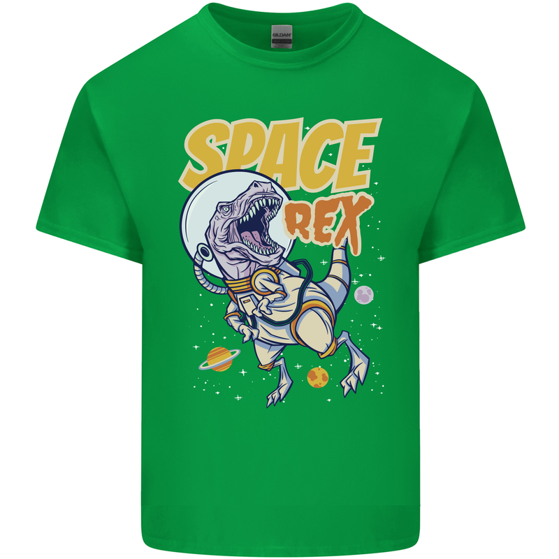 Space T-Rex Dinosaur Dino Astronaut Kids T-Shirt Childrens Irish Green