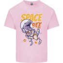Space T-Rex Dinosaur Dino Astronaut Kids T-Shirt Childrens Light Pink