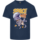 Space T-Rex Dinosaur Dino Astronaut Kids T-Shirt Childrens Navy Blue