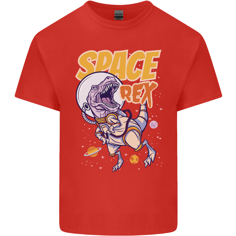 Space T-Rex Dinosaur Dino Astronaut Kids T-Shirt Childrens Red