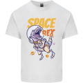 Space T-Rex Dinosaur Dino Astronaut Kids T-Shirt Childrens White
