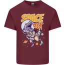 Space T-Rex Dinosaur Dino Astronaut Mens Cotton T-Shirt Tee Top Maroon