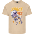 Space T-Rex Dinosaur Dino Astronaut Mens Cotton T-Shirt Tee Top Sand
