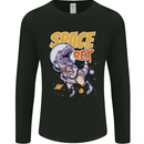 Space T-Rex Dinosaur Dino Astronaut Mens Long Sleeve T-Shirt Black