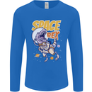 Space T-Rex Dinosaur Dino Astronaut Mens Long Sleeve T-Shirt Royal Blue