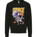 Space T-Rex Dinosaur Dino Astronaut Mens Sweatshirt Jumper Black