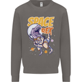 Space T-Rex Dinosaur Dino Astronaut Mens Sweatshirt Jumper Charcoal
