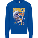 Space T-Rex Dinosaur Dino Astronaut Mens Sweatshirt Jumper Royal Blue