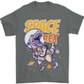 Space T-Rex Dinosaur Dino Astronaut Mens T-Shirt Cotton Gildan Charcoal