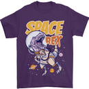 Space T-Rex Dinosaur Dino Astronaut Mens T-Shirt Cotton Gildan Purple