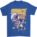Space T-Rex Dinosaur Dino Astronaut Mens T-Shirt Cotton Gildan Royal Blue