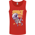 Space T-Rex Dinosaur Dino Astronaut Mens Vest Tank Top Red