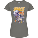 Space T-Rex Dinosaur Dino Astronaut Womens Petite Cut T-Shirt Charcoal