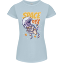 Space T-Rex Dinosaur Dino Astronaut Womens Petite Cut T-Shirt Light Blue
