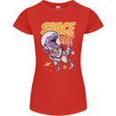 Space T-Rex Dinosaur Dino Astronaut Womens Petite Cut T-Shirt Red
