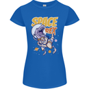 Space T-Rex Dinosaur Dino Astronaut Womens Petite Cut T-Shirt Royal Blue