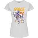 Space T-Rex Dinosaur Dino Astronaut Womens Petite Cut T-Shirt White