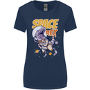 Space T-Rex Dinosaur Dino Astronaut Womens Wider Cut T-Shirt Navy Blue